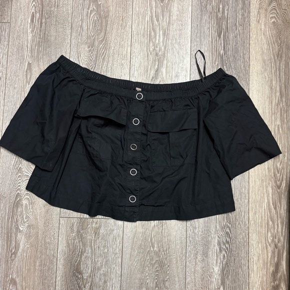 Free People Black Off-Shoulder Blouse - Picture 4 of 11